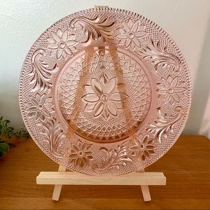 Vintage Anchor Hocking Pink Glass Dessert Plate